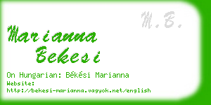 marianna bekesi business card