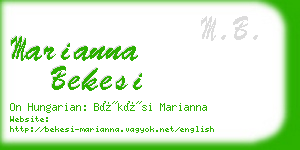 marianna bekesi business card